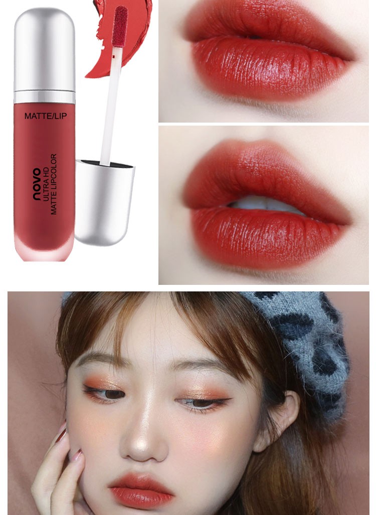 novo唇釉小众平价女学生款不掉色防水丝绒雾面哑光李佳琪推荐口红3烂