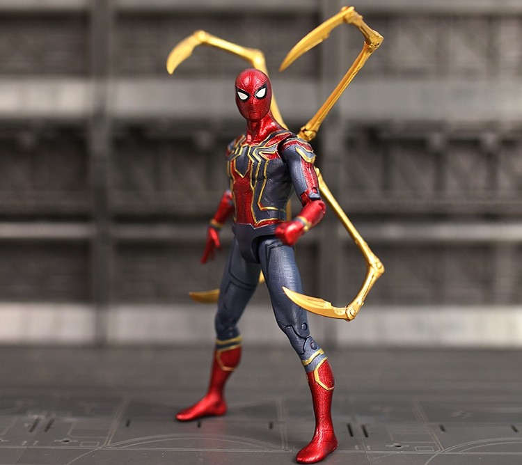 中动 正版 复仇者联盟漫威钢铁蜘蛛侠 美国队长可动人偶手办模型 漫威