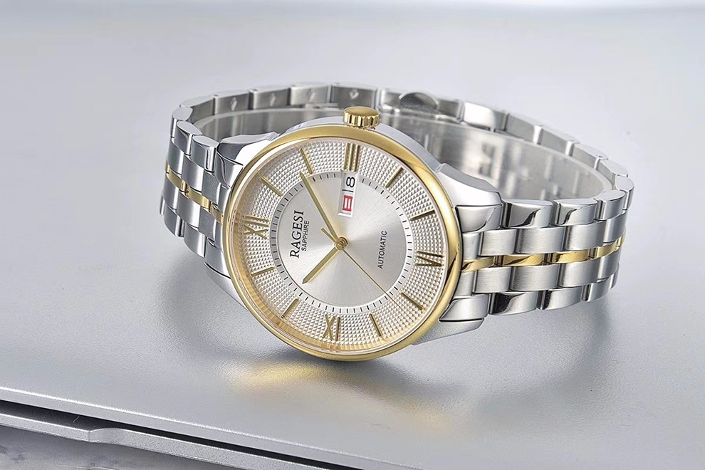 雷格诗(ragesi) 2019新款全自动机械表经典系列商务正装机械男表精钢