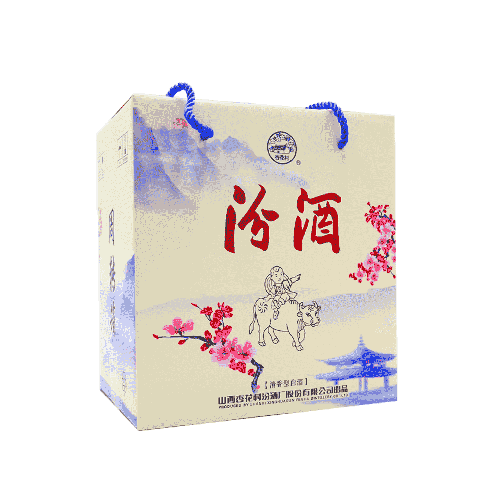 汾酒53度*6瓶 (出口型瓷瓶版)杏花村白酒整箱250ml瓶装