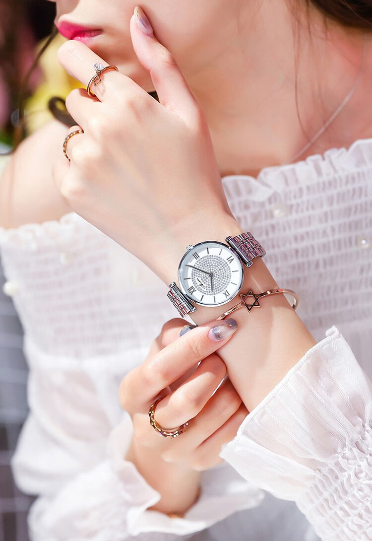 满天星小仙女手表女超薄欧妮诗镶钻kishine亚地亚同款十大名表手表