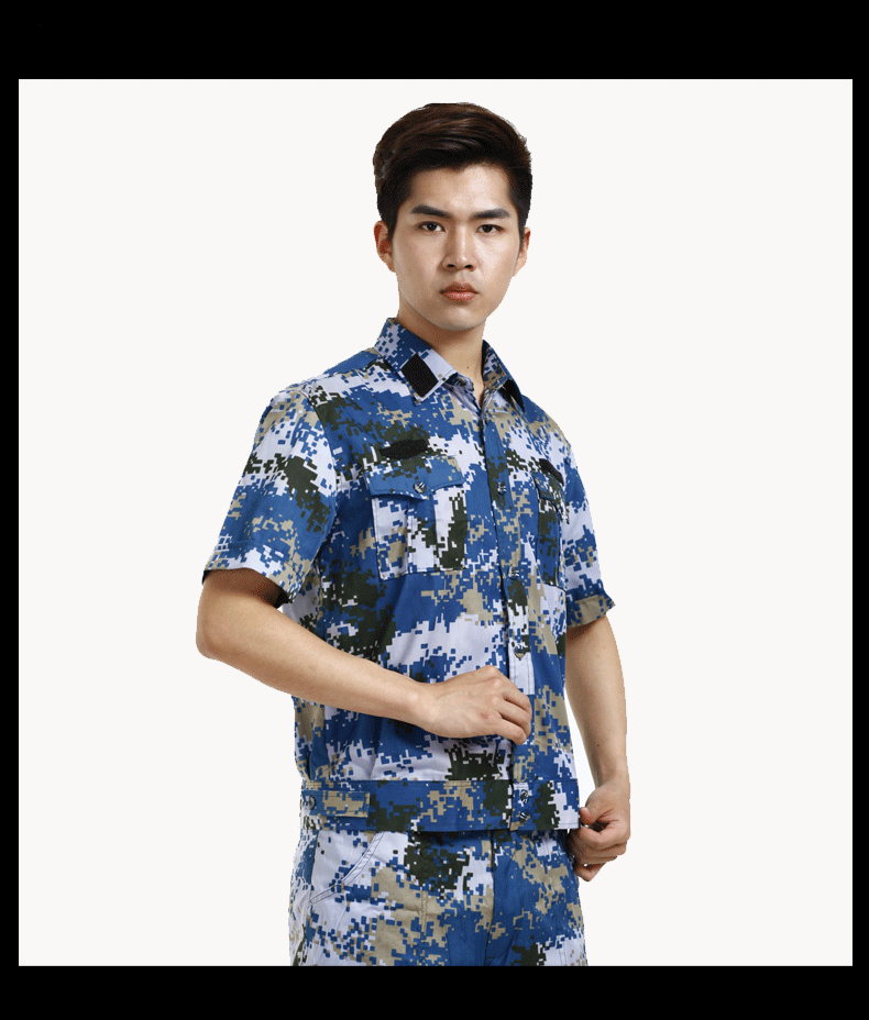 宁爵(ningjue)迷彩服套装男女夏季迷彩短袖作训服户外战术耐磨工作服