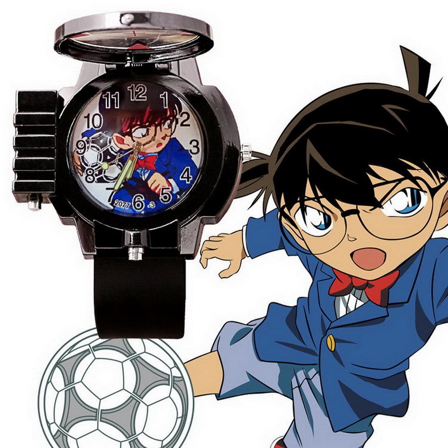 名侦探柯南手表同款麻醉针彩灯加激光多功能电子手表儿童小学生男童孩