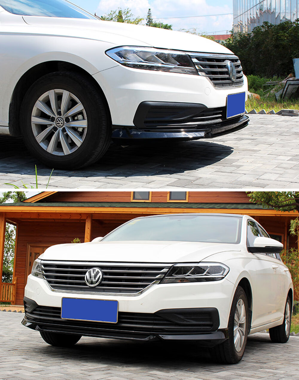 热迈大众18新朗逸plus前唇前铲改装专用小包围前杠防撞擦扰流板18新