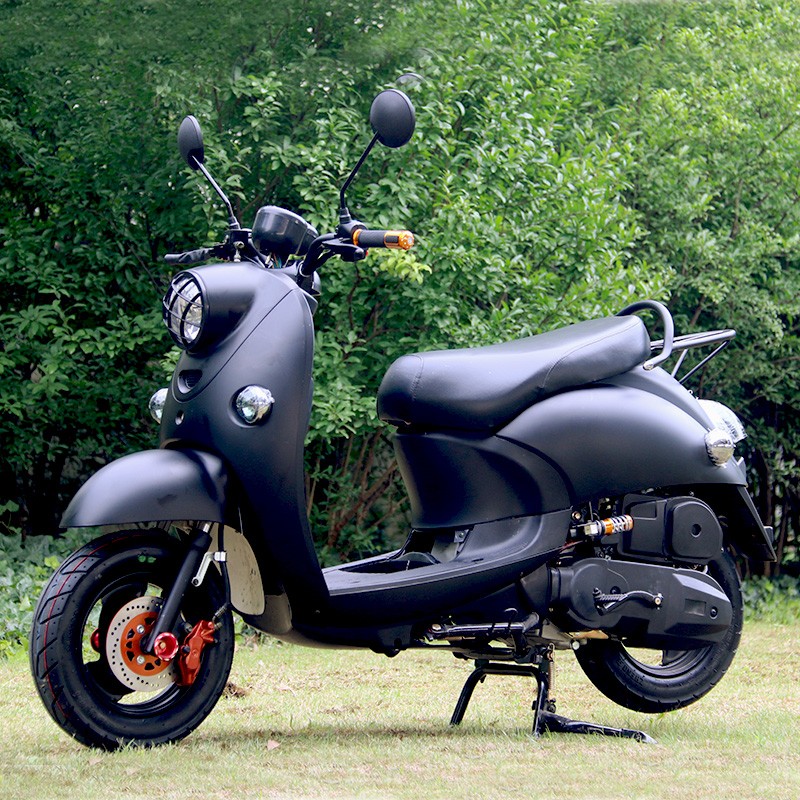 踏板摩托车燃油小龟王摩托车125cc燃油踏板助力车踏板车 黄色