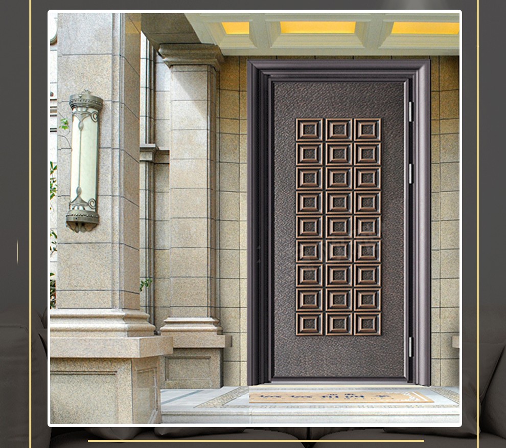 防爆铸铝门非标定制豪华别墅进户门家用客厅入户门新中式风格安全门