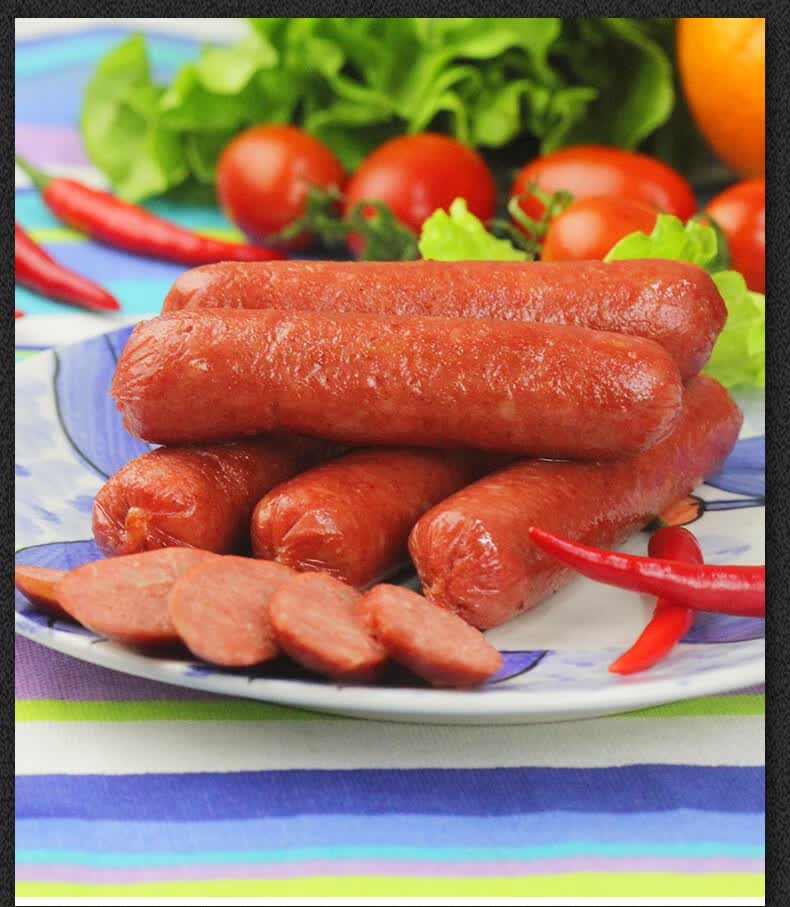 齐善素食 素蜜香肠 冷冻齐善食品即食零食素肉仿荤素食火腿肠