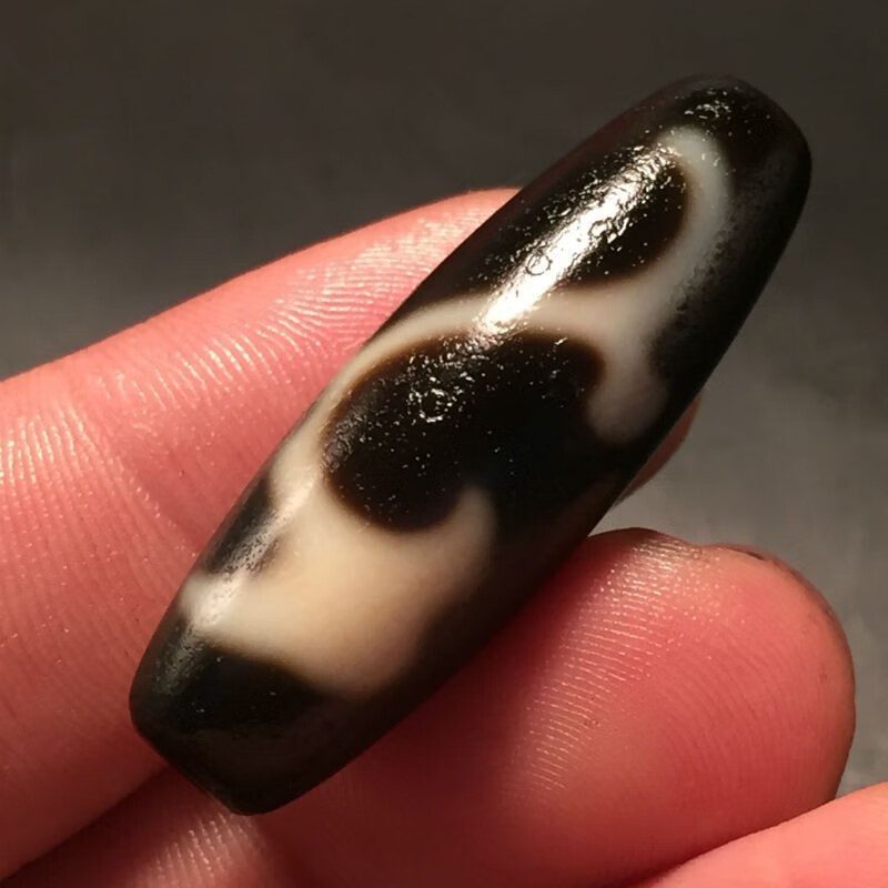 精品推荐【藏秘图腾大昭寺供奉天珠】天然西藏老天珠项链页岩药师九眼