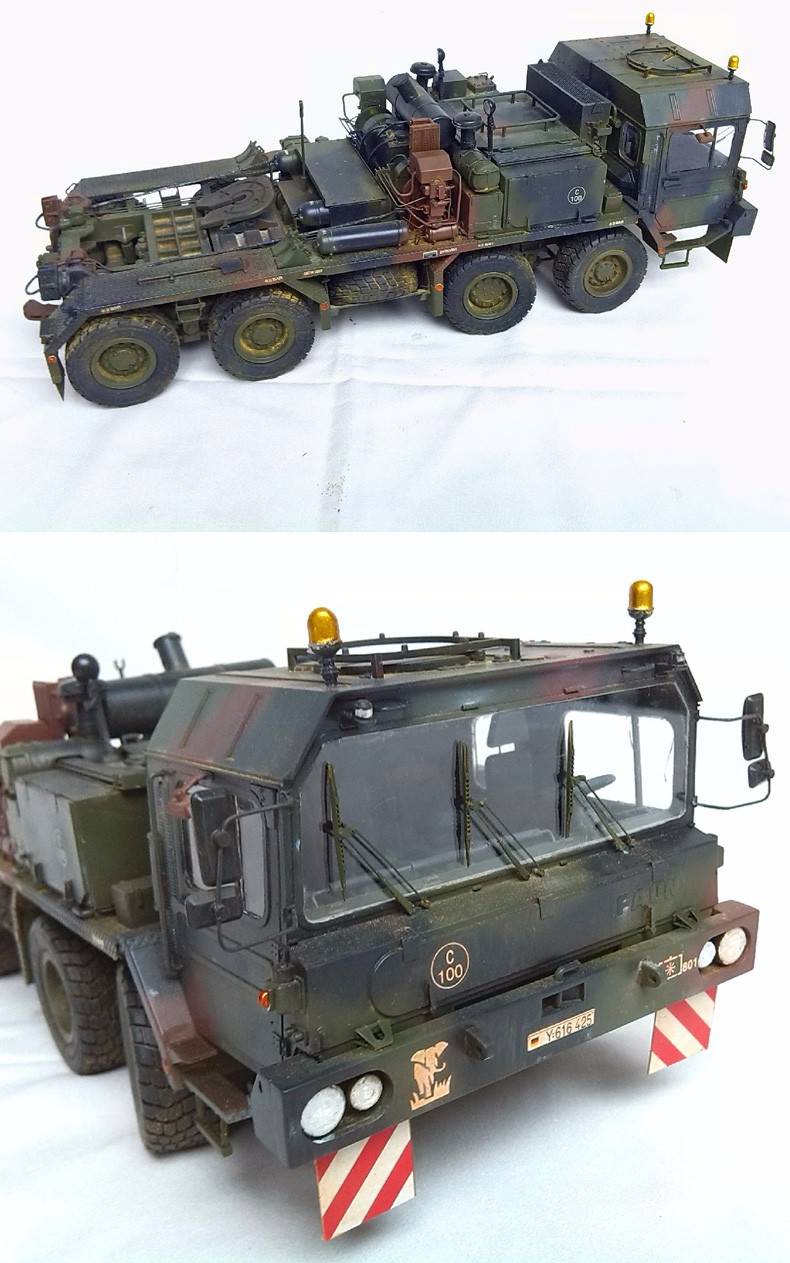 仿真1/35德国56吨象式坦克运输车牵引车象拖 模型 胶水 工具 上色笔