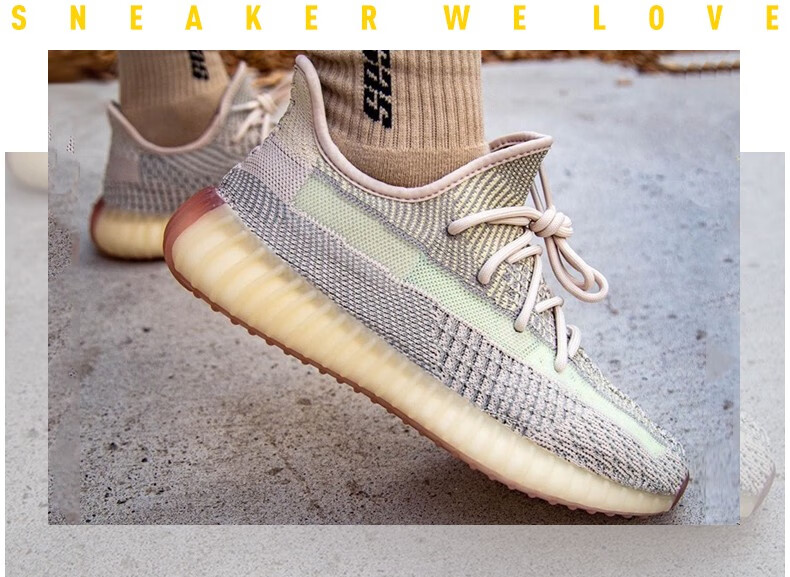 adidas阿迪达斯yeezy350芝麻冰蓝满天星椰子休闲跑步鞋fw5317冰蓝满天