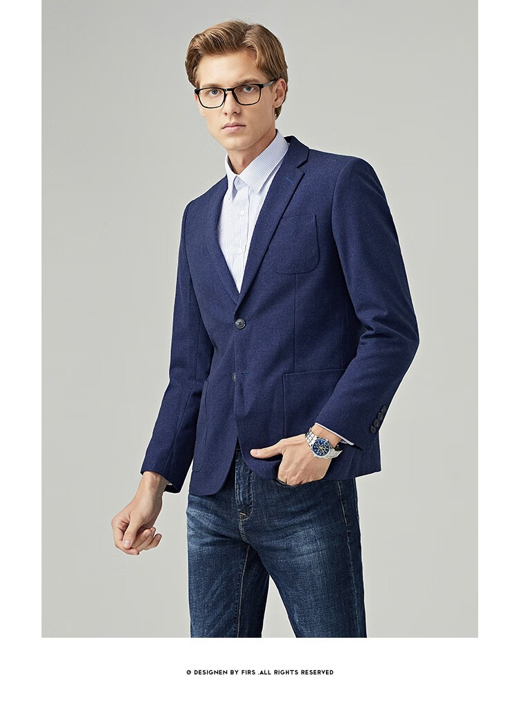 杉杉(firs)西装男 2019年秋冬时尚简约商务休闲青年修身西服男 firsdx