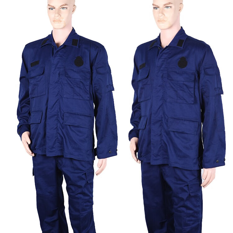 正品消19防员火焰蓝迷彩服消19防作训服新款深蓝色防火焰冬季训练服作
