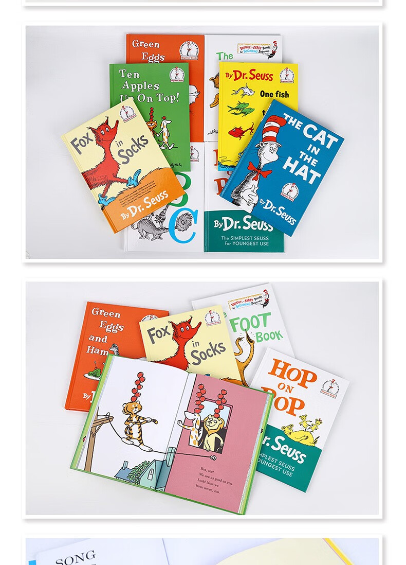 英文原版绘本drseuss苏斯博士系列绘本8册盒装精装8册