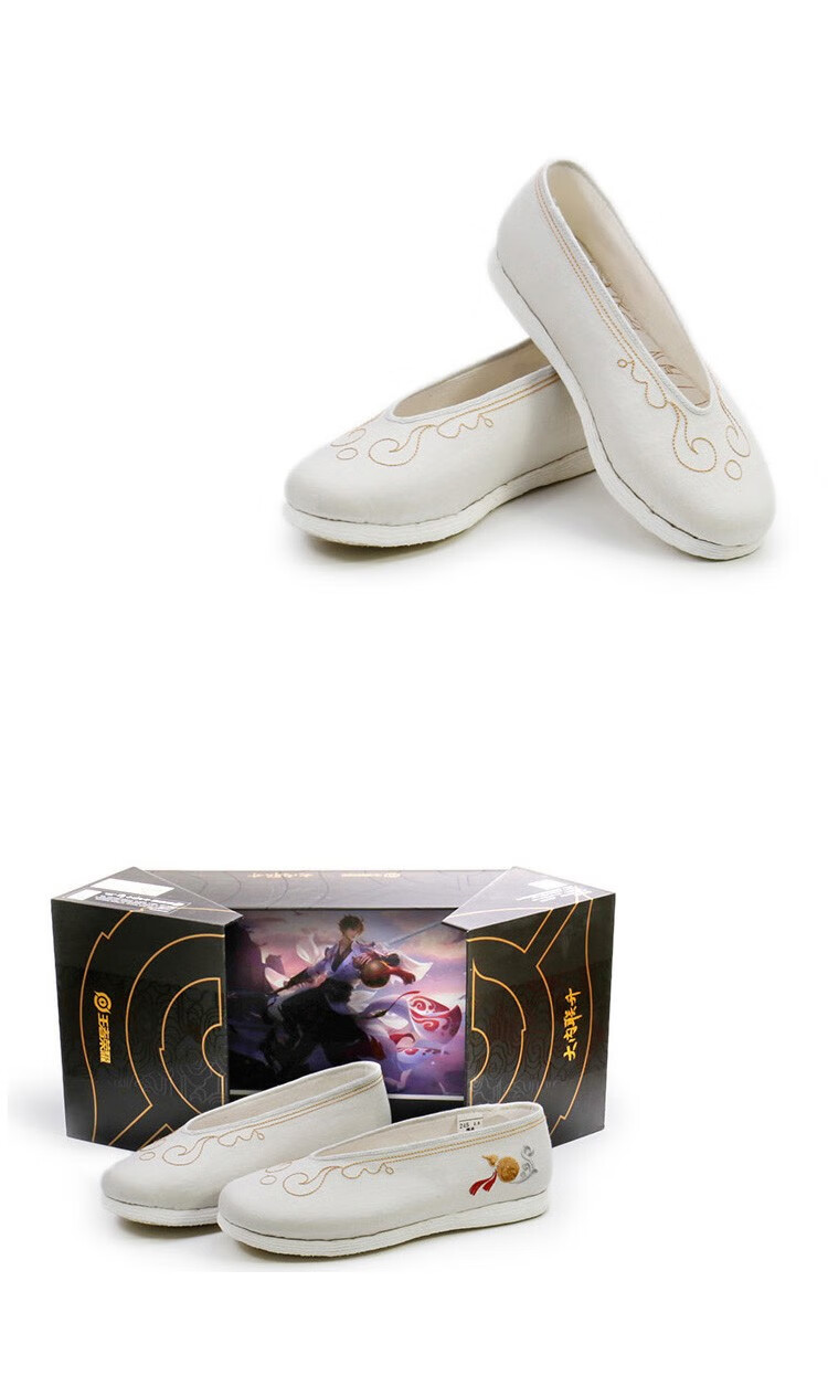 内联升王者荣耀李白手工千层底布鞋男礼小元刺绣老北京布鞋wz8503