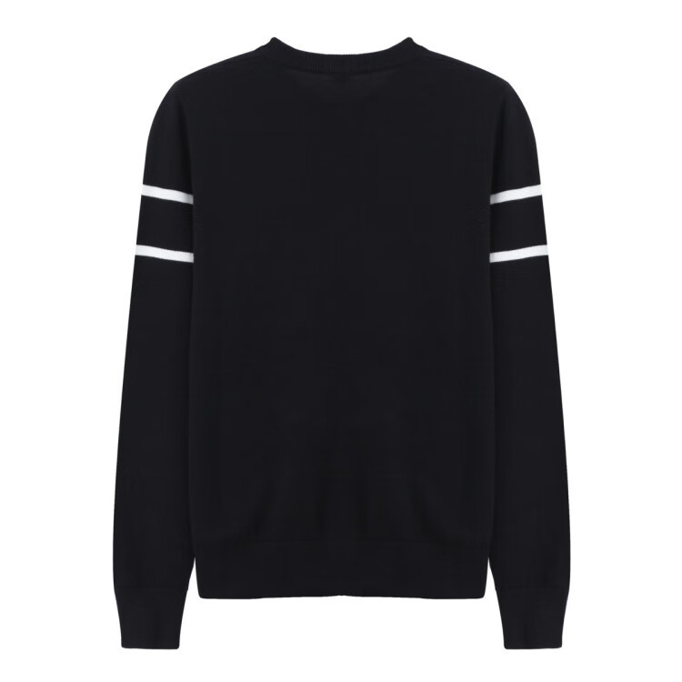 狮龙bossini 新款男装圆领针织衫男潮流字母毛线衣19秋季 989浅烟灰色