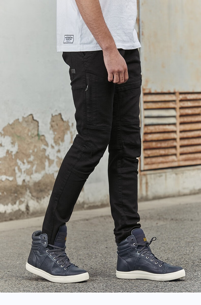 g-star raw 男士时尚休闲rackam 3d飞行系列牛仔裤d06763 pitch black