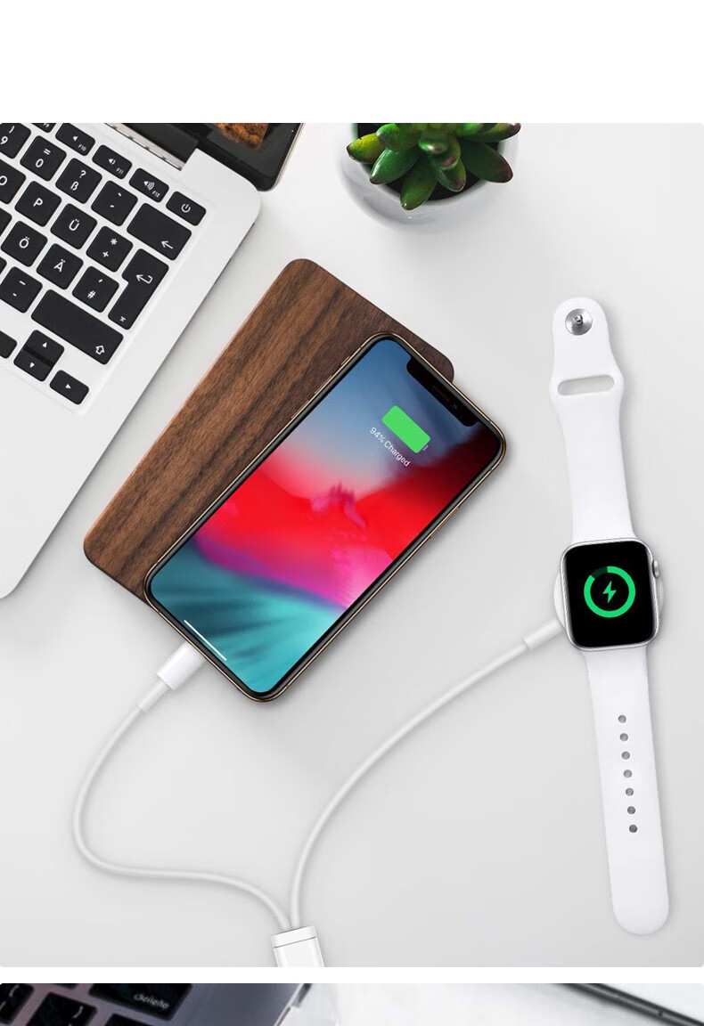 fl适用苹果手表54321代无线充电器iwatch充电线airpods2磁力手机磁吸