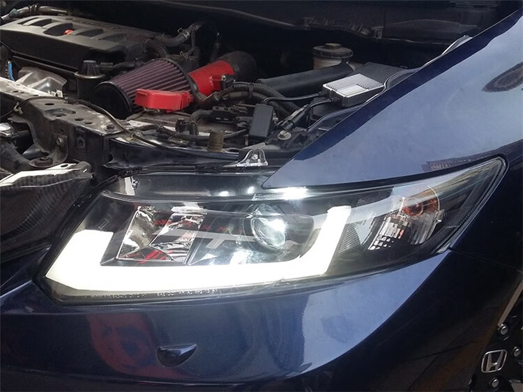 sonar秀山 12-15款九代思域大灯总成 led导光 大灯总成 近光氙气灯/只