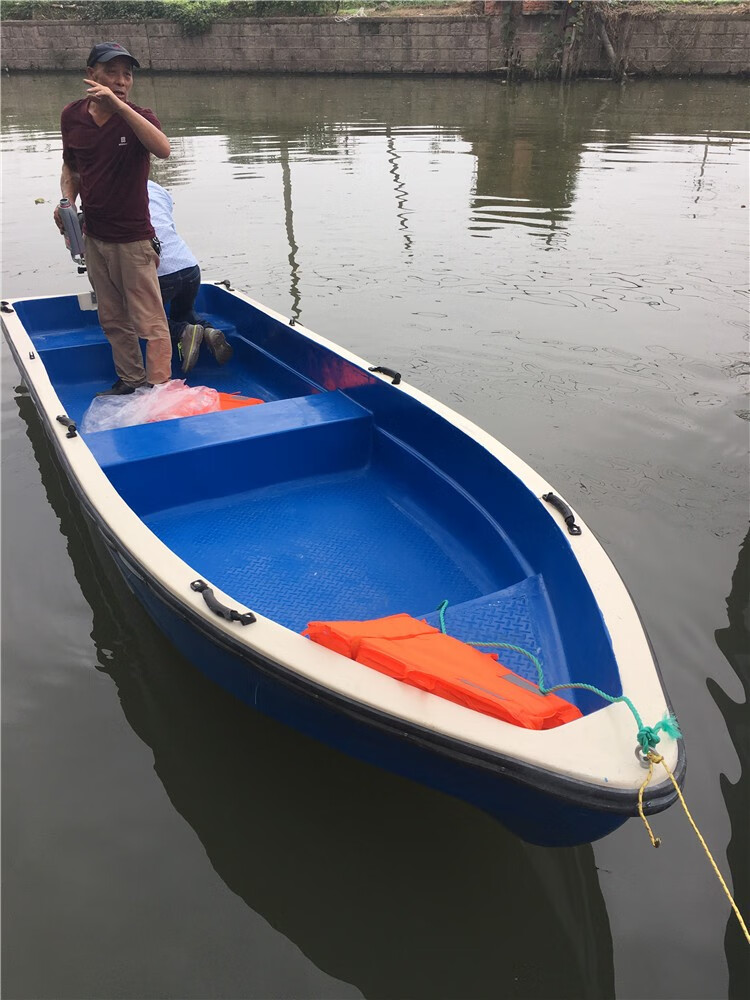 玻璃钢船带活水舱 渔船钓鱼船双层加厚快艇游艇养殖小船可配马达 4.
