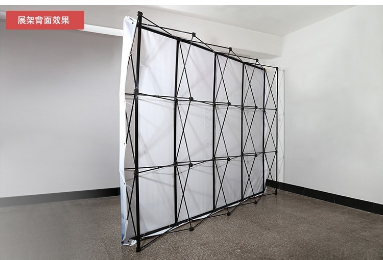 拉网展架铝合金展会背景墙kt板广告折叠展示架海报架铁质广告架子铁