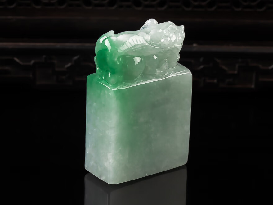 降价拍卖玉翩翩珠宝翡翠貔貅印章7173g