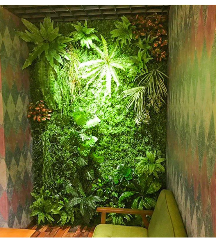 缘初仿真植物墙绿植墙背景墙面装饰绿植假草皮绿化草坪室内装饰阳台