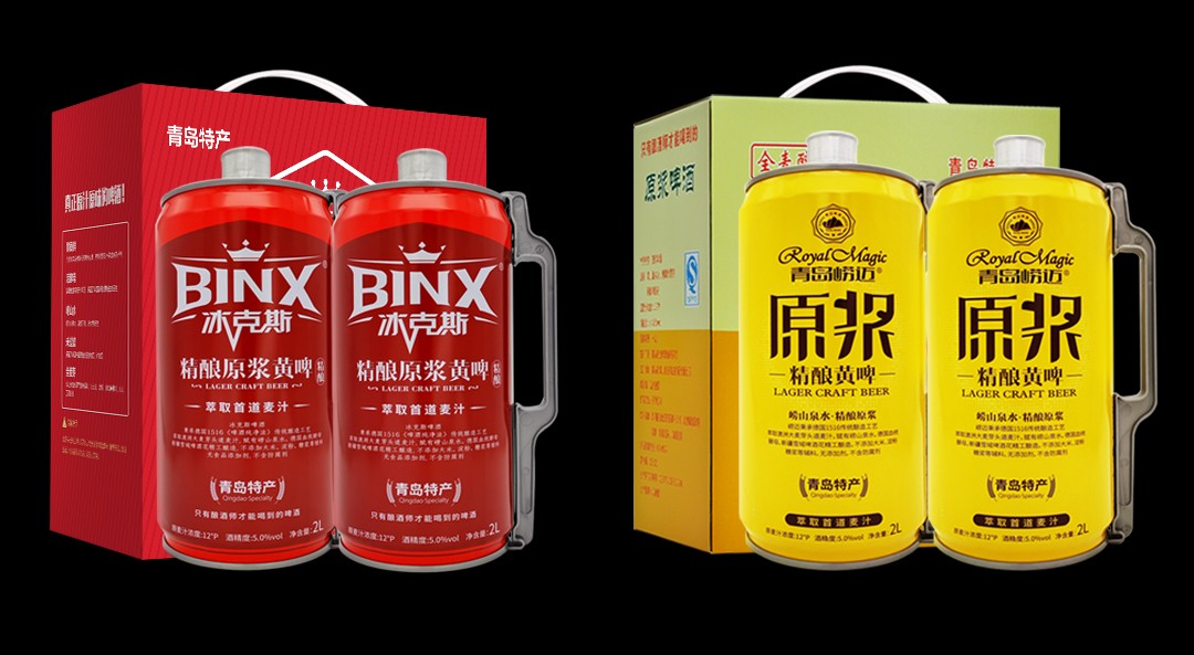 琴鸥青岛特产原浆啤酒全麦高浓度精酿熟啤酒整箱琴鸥系列2000ml2桶黄