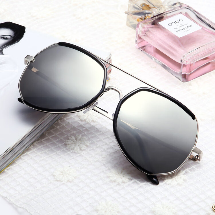 皓顿haut ton 2020新款时尚网红圆形复古半框太阳镜女眼镜防紫外线