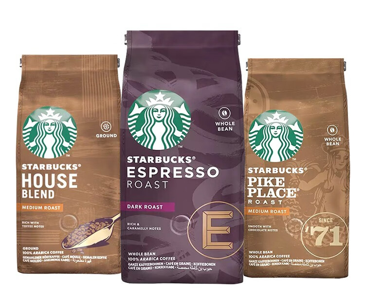 星巴克咖啡豆阿拉比卡进口烘焙咖啡200g装浓缩深度咖啡豆