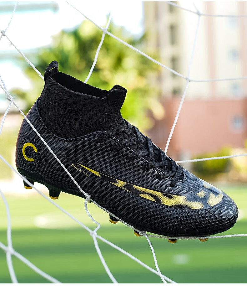 长钉草地学生青少年专业比赛训练耐磨ag大钉足球鞋室内室外场地夏季 w