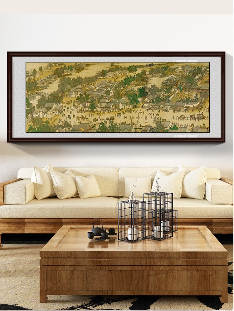 画中画清明上河图客厅装饰画山水风景画沙发背景墙办公室挂画清明上河