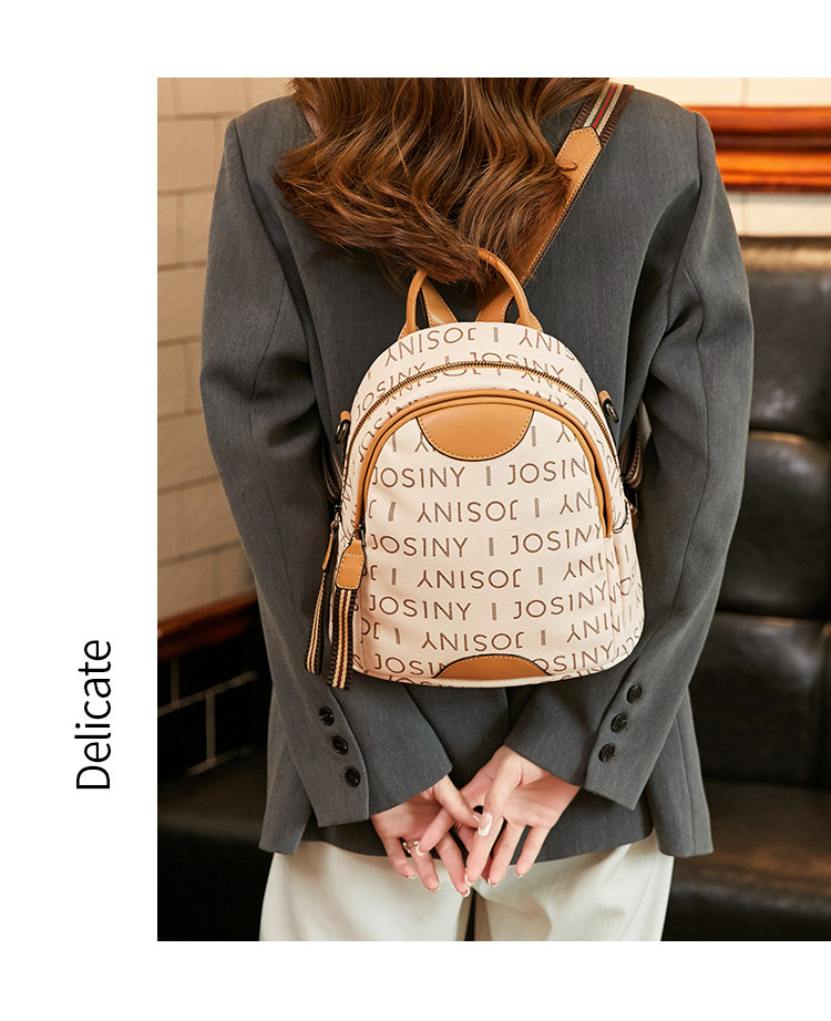 卓诗尼josiny2022新款双肩包女时尚背包大容量多功能单肩包双肩包女包