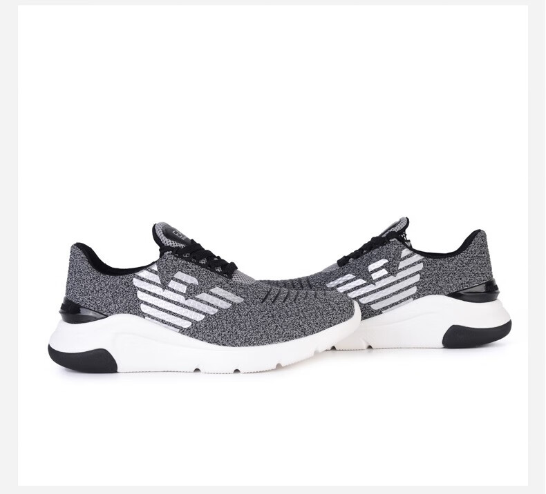 阿玛尼armani男鞋灰色四季可穿男士休闲鞋运动鞋98365灰色8