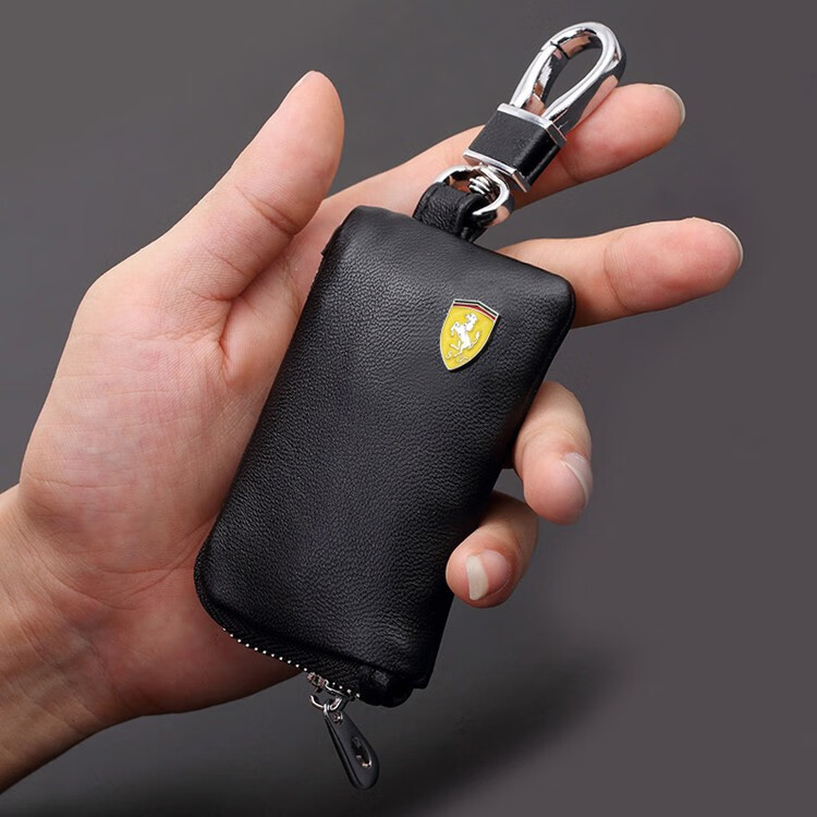 法拉利钥匙包f430 488 458 f12berlinetta/gtb高档汽车真皮钥匙套扣