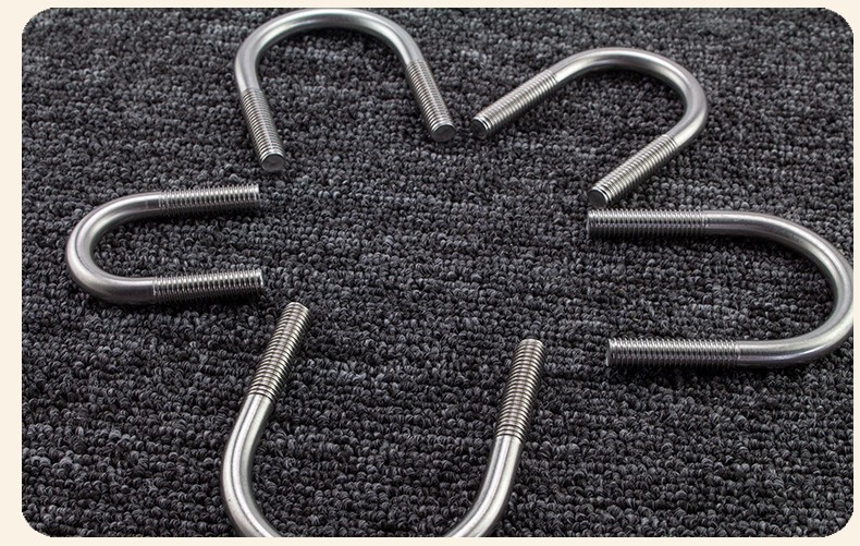 源生304不锈钢u型螺丝螺栓u形卡扣固定骑马卡管卡抱箍u型卡箍管卡 m8*