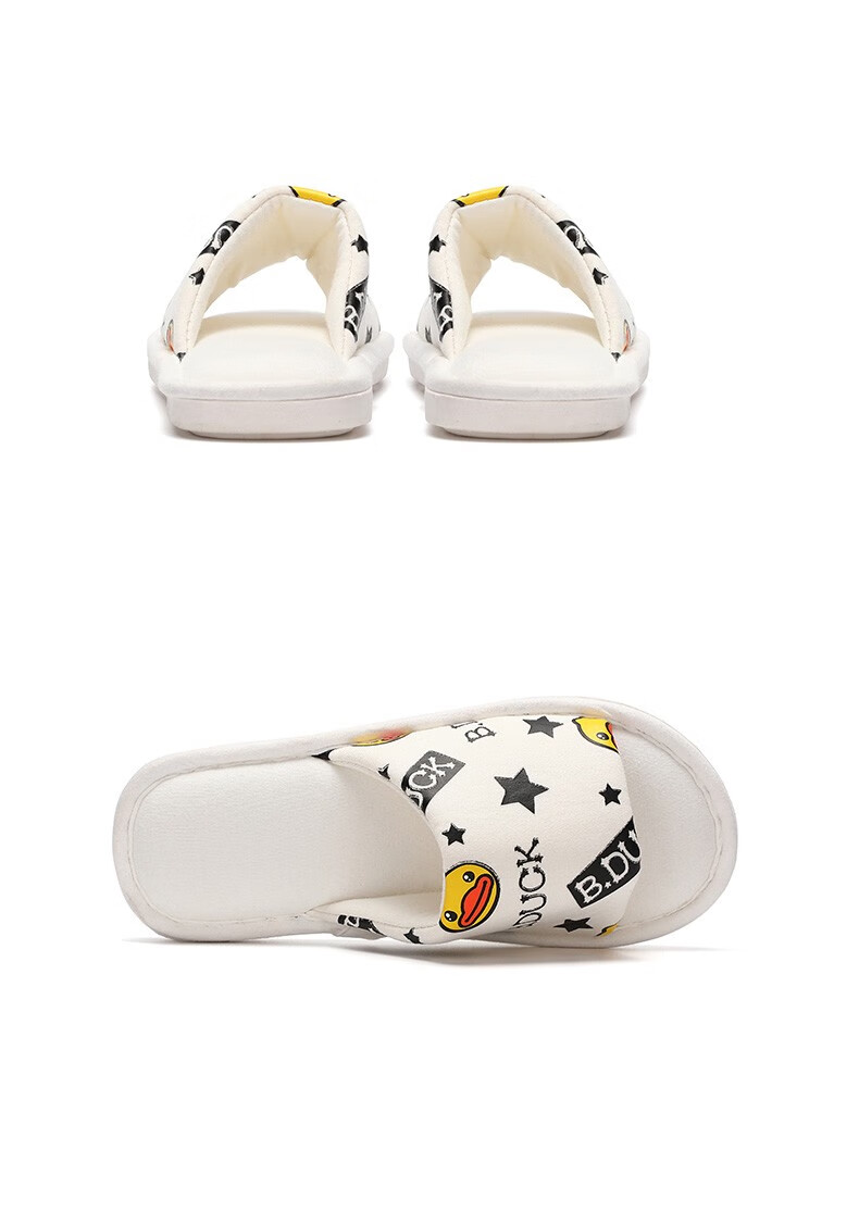 香港原创设计bduck小黄鸭拖鞋女新款加绒保暖情侣款棉拖居家防滑耐磨