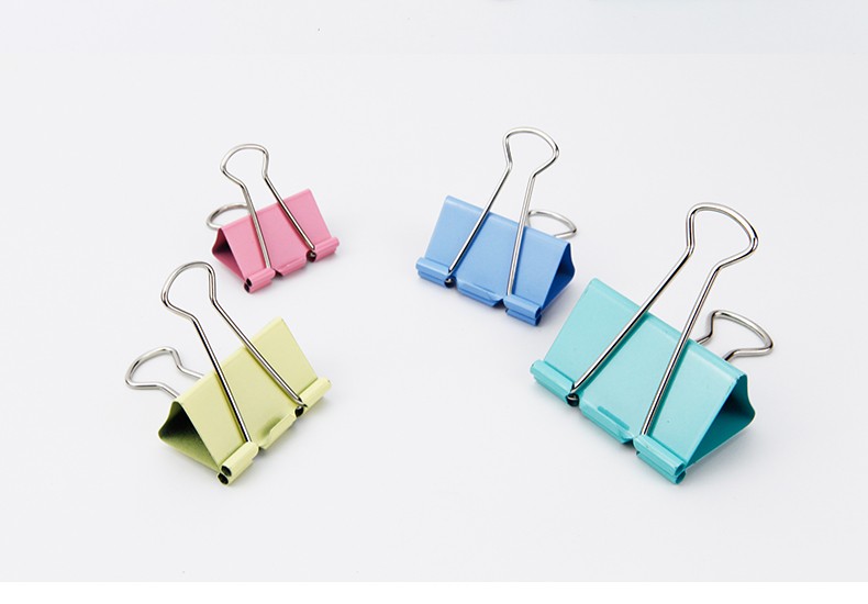 百利文bailiwen百利文彩色长尾夹小号中号超大号152532mm文件夹子燕尾