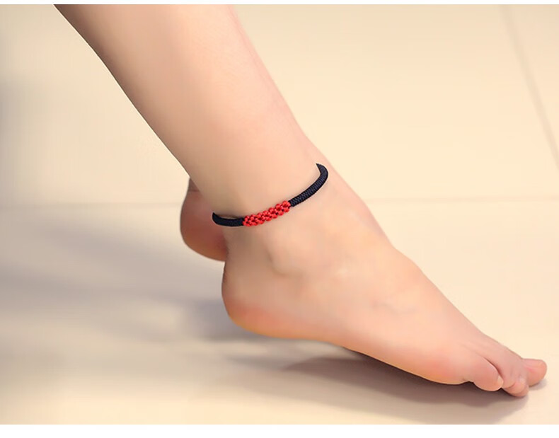 编织转运裸链韩版简约饰品情侣送人自用佳品礼品 脚链【咖啡绳金刚结