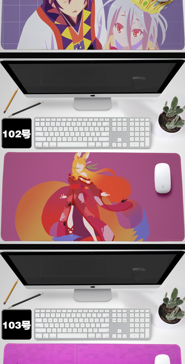 lomazoo游戏人生周边鼠标垫办公电脑防滑书桌垫超大加厚锁边01800x300