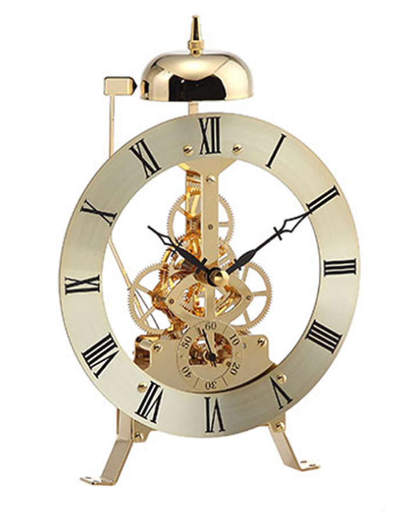 欧式轻奢座钟摆件客厅电视柜摆设创意办公室实用钟表家居软装饰品