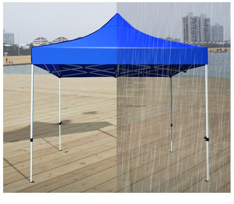 户外遮阳折叠伸缩四脚棚子帐篷围布大伞四角摆摊用雨棚防雨四方 黑钢2