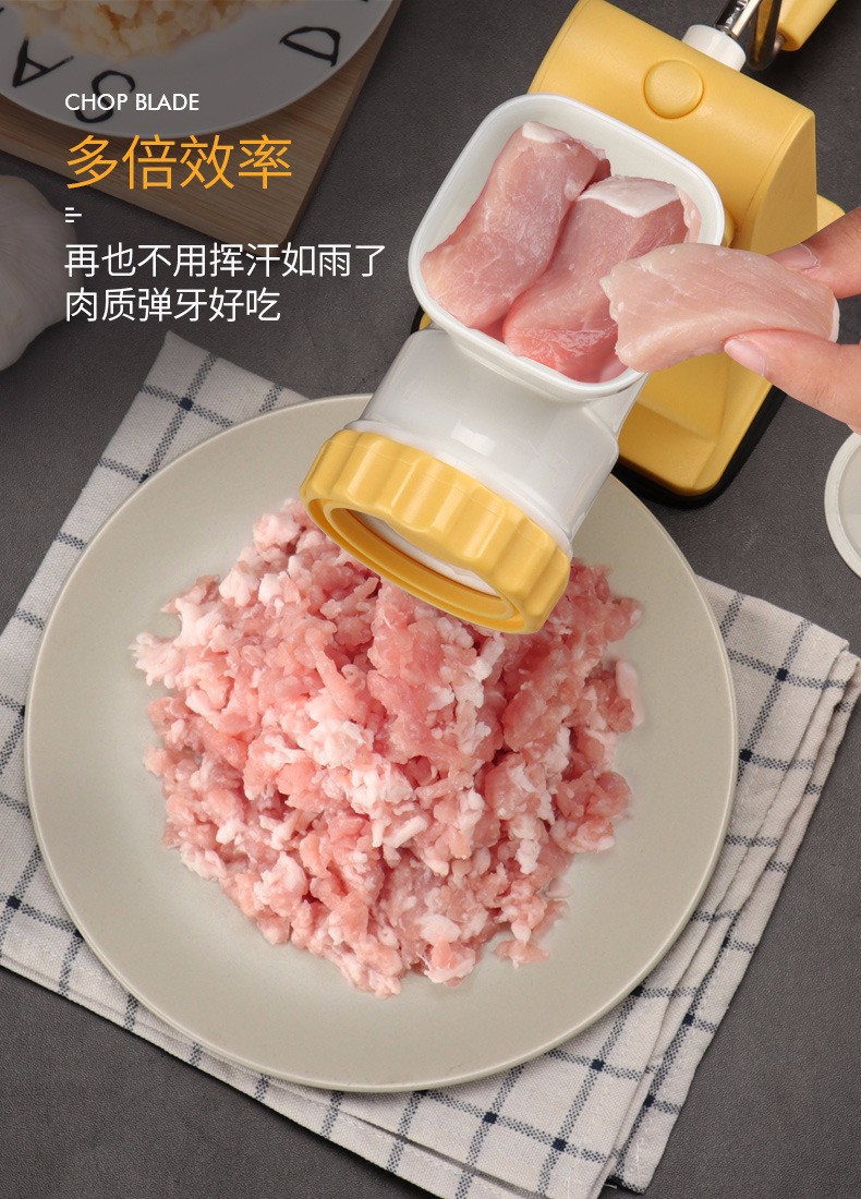 美之扣灌肠机手动绞肉机搅馅家用手动多功能料理机打肉碎肉辣椒绞馅蒜