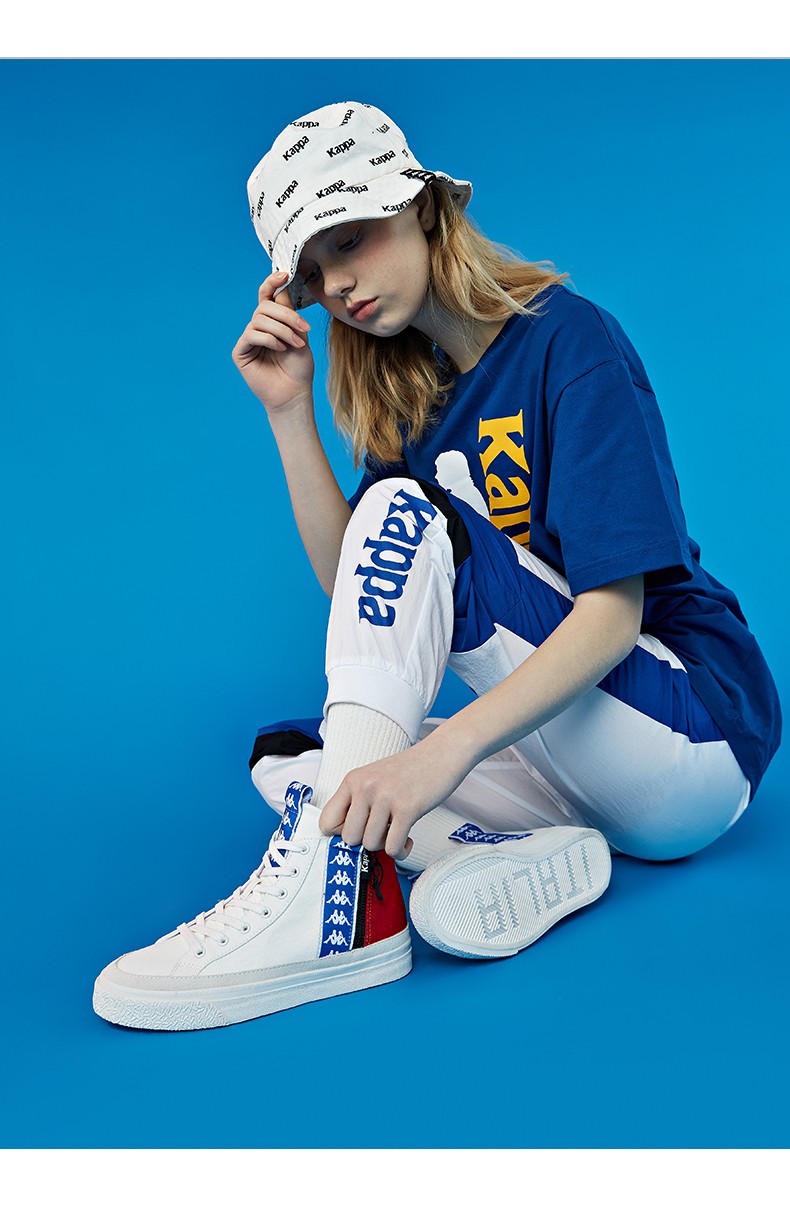 kappa卡帕banda串标情侣男女运动板休闲帆布鞋新款k0aw5cc47韩国白梅