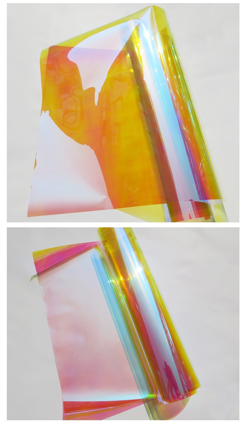 炫彩膜幻彩镭射纸七彩玻璃纸装饰贴膜阳台窗纸手工纸彩虹透明彩色贴纸