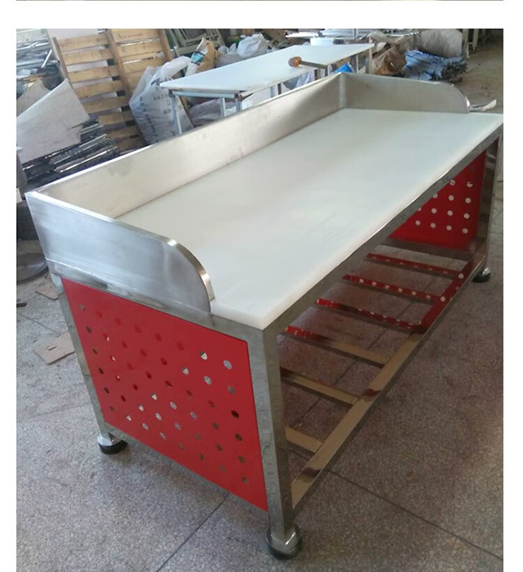 工作台不锈钢猪肉分割台切肉操作台pe板肉食工作台肉架剁肉台常规款