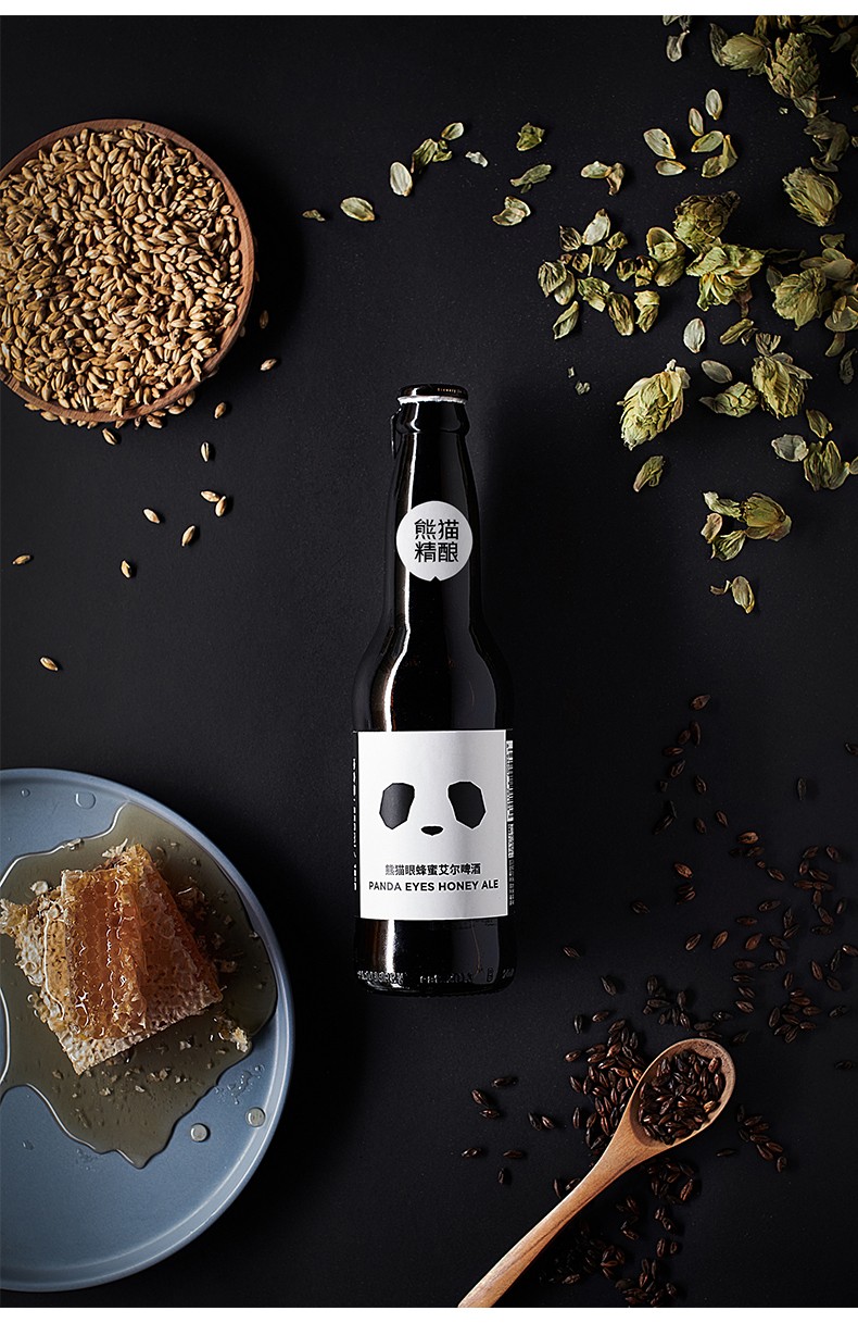 熊猫精酿熊猫眼蜂蜜艾尔国产精酿啤酒味道浓郁330ml6玻璃瓶整箱