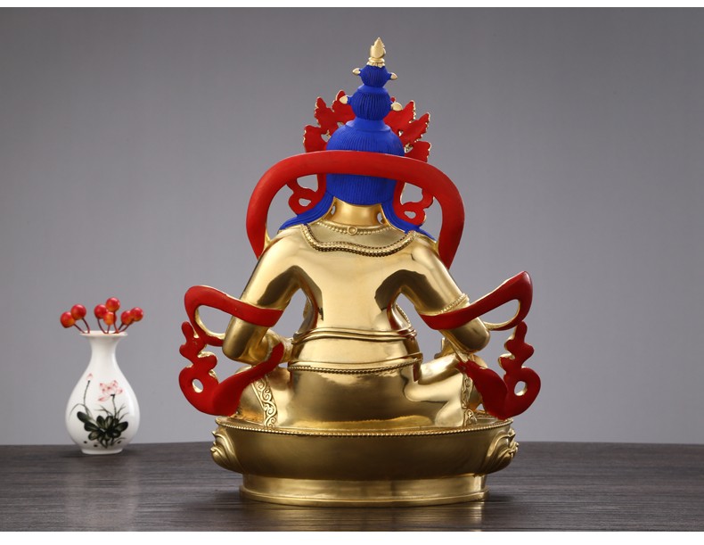 盛凡纯铜黄财神佛像尼泊尔鎏金密宗藏巴拉佛像居家供奉财神摆件15台寸