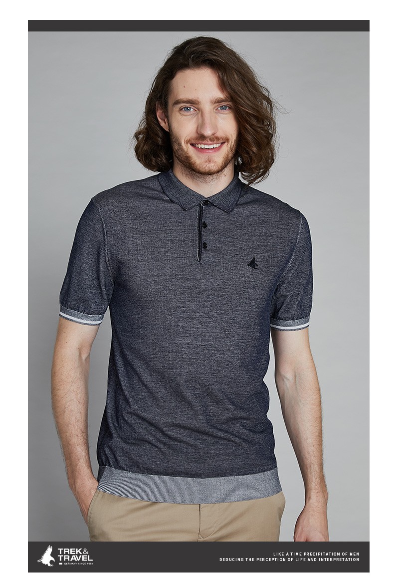 trek&travel德国飞鹰 polo衫男短袖翻领t恤衫2020专柜新款纯色 a9