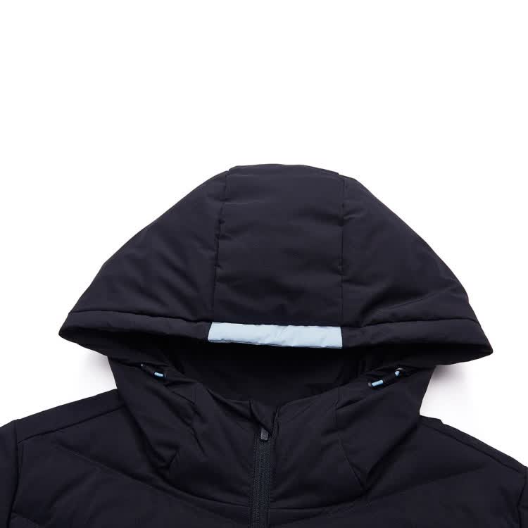 斐乐fila 女装女款修身连帽拉链时尚百搭梭织女式羽绒服 rd宝蓝 m