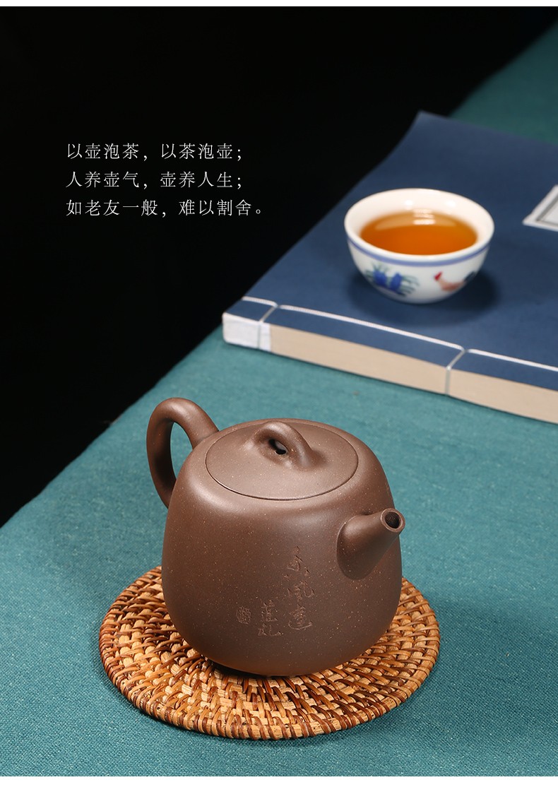 徐保国宜兴原矿紫砂壶茶具名家纯全手工功夫小泡茶壶陆彩琴青灰泥高